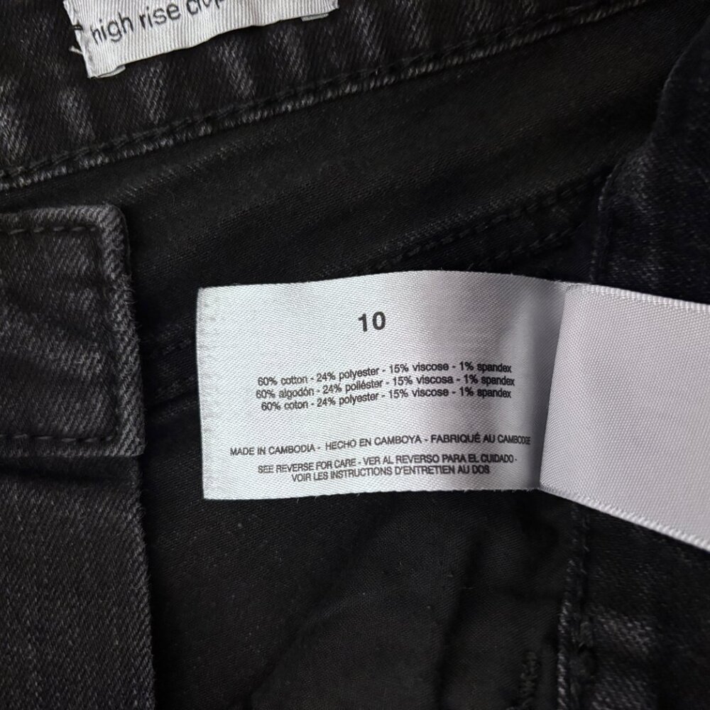 Social Standard Jeans Women’s Size 10 High Rise Crop Straight Black Denim - Picture 10 of 13
